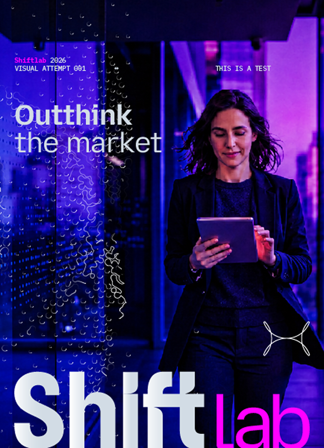 Banner de Shift Lab — innovación e IA aplicada a comunicación